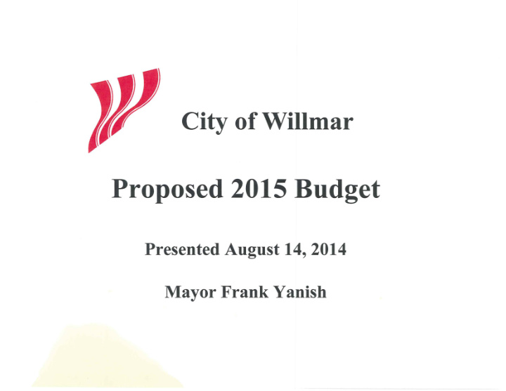 proposed 2015 budget