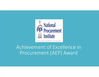 Achievement of Excellence in Procurement (AEP) Award Proud Rio Grande Valley Award  Recipients