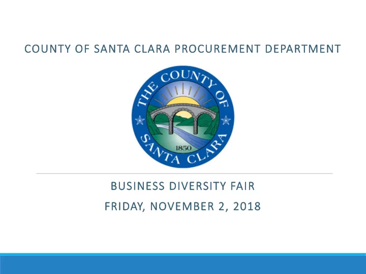 coun unty ty o of san anta a clar ara p procurement d t