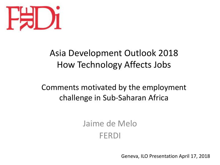 asia development outlook 2018 how technology affects jobs