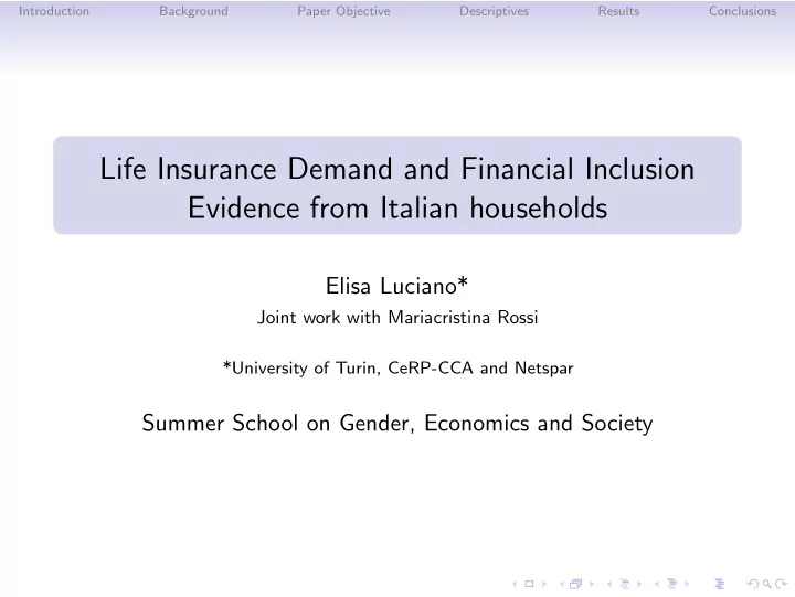 life insurance demand and financial inclusion evidence