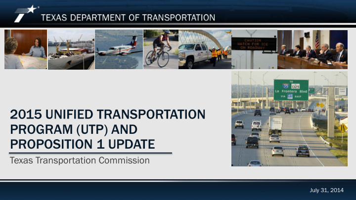 2015 unified transportation program utp and proposition 1