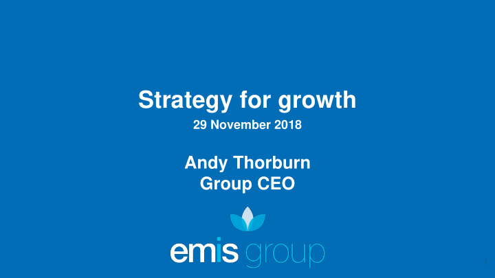 strategy for growth