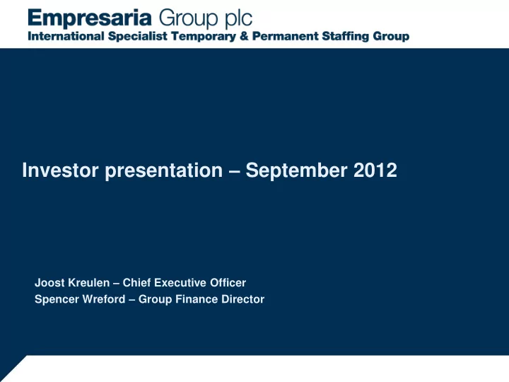 joost kreulen chief executive officer spencer wreford