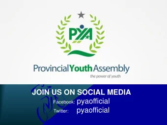Facebook: pyaofficial Twitter: pyaofficial  WELCOME TO PYA  FAMILY  2 Intro: IMTIAZ ALI  From