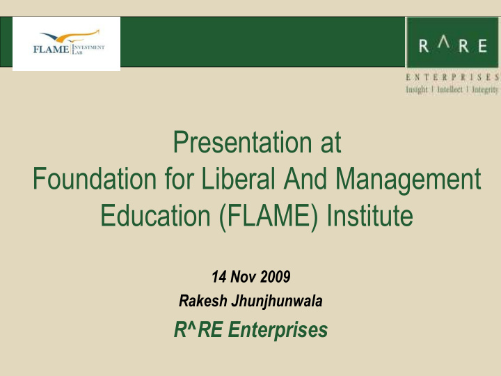 presentation at foundation for liberal and management