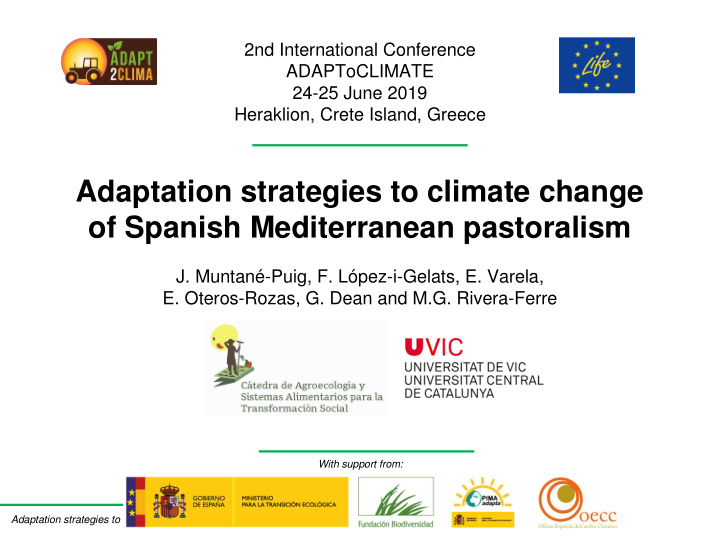 adaptation strategies to climate change of spanish