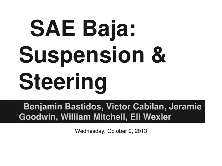 suspension steering