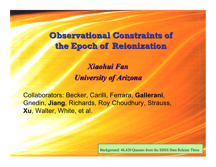 observational constraints of observational constraints of