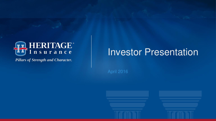 investor presentation