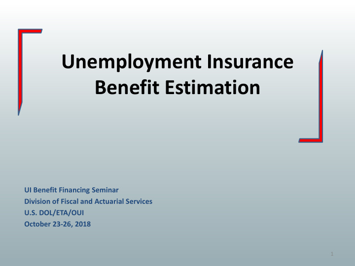 unemployment insurance benefit estimation