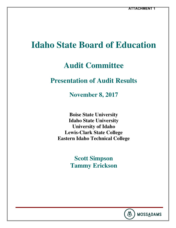 idaho state board of education