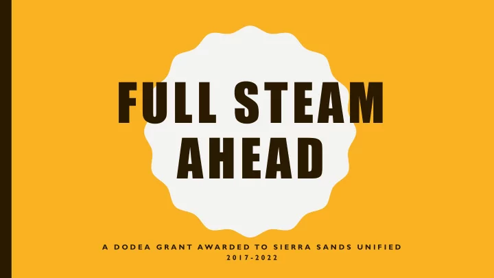 full steam ahead