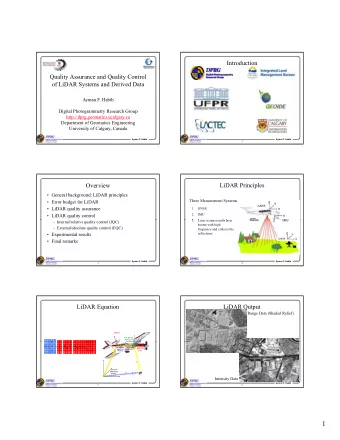 1  Error Sources: Systematic Biases  Linear Scanner &amp; Boresighting Angular Bias   We would
