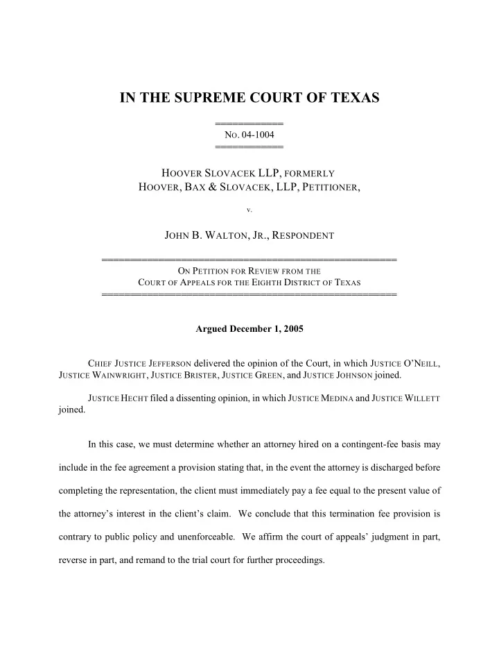in the supreme court of texas