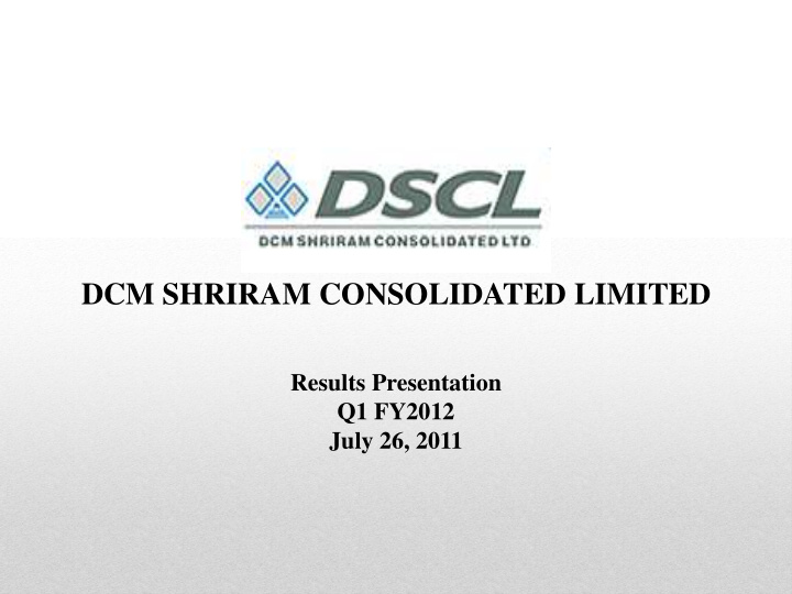dcm shriram consolidated limited