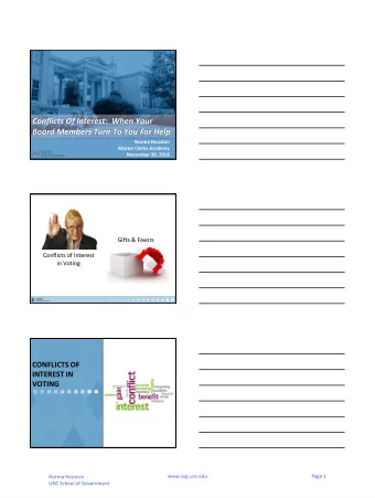 Board Members Turn To You For Help  Norma Houston  Master Clerks Academy  November 30, 2018  Gifts