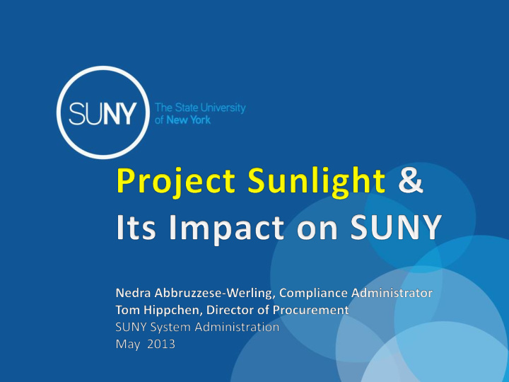what is project sunlight
