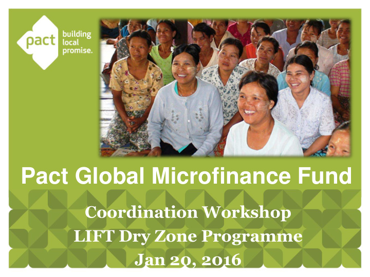 pact global microfinance fund