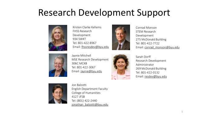 research development support