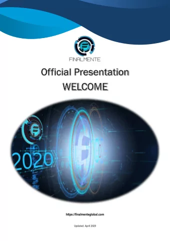 https://finalmenteglobal.com  Updated: April 2020  Finalmente Global came into existence in 2019 by