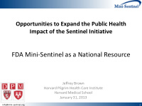 fda mini sentinel as a national resource