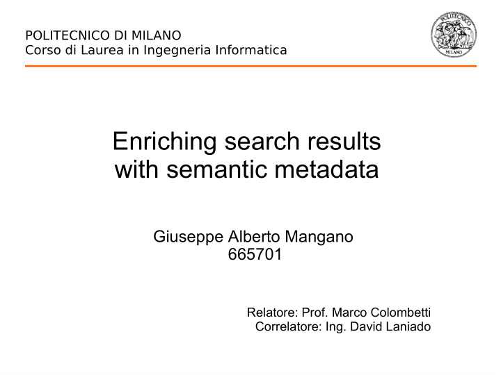 enriching search results with semantic metadata