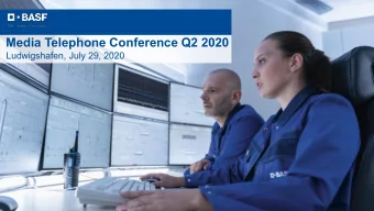 Media Telephone Conference Q2 2020  Ludwigshafen, July 29, 2020  Chemical production in China with