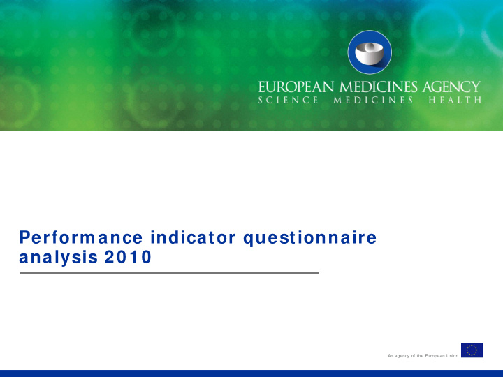 perform ance indicator questionnaire analysis 2 0 1 0