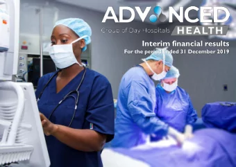 Interim financial results  For the period ended 31 December 2019  Page 2 * excluding IFRS 16 impact