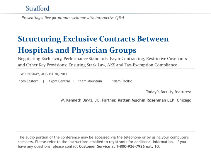 structuring exclusive contracts between hospitals and