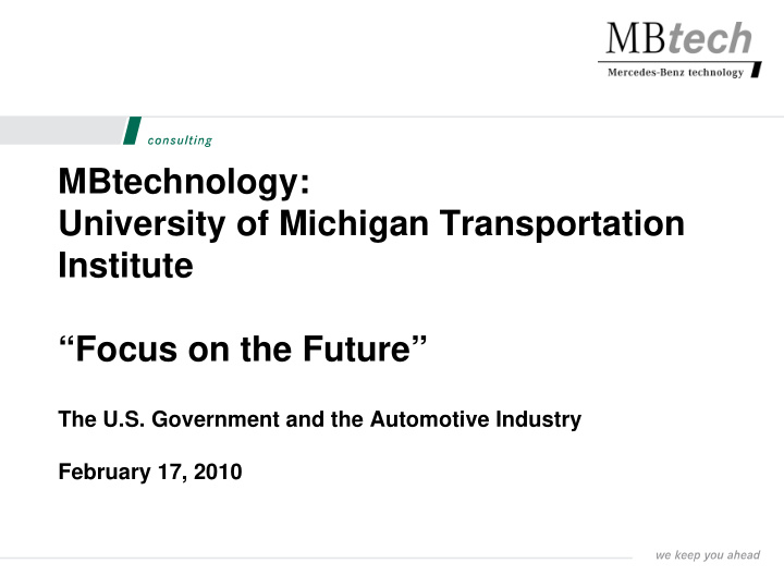 mbtechnology university of michigan transportation