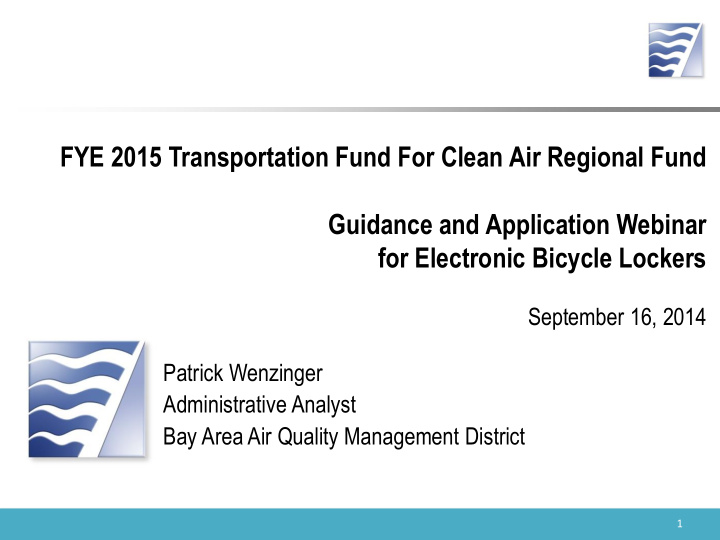 fye 2015 transportation fund for clean air regional fund