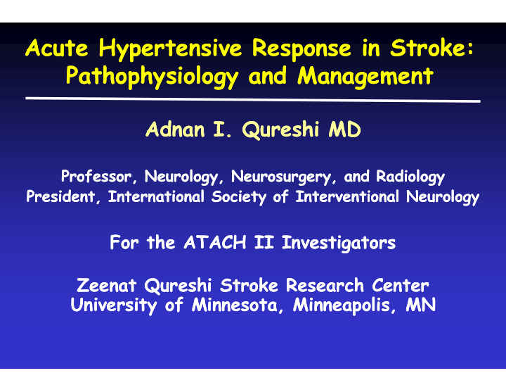 acute hypertensive r acute hypertensive r e response in