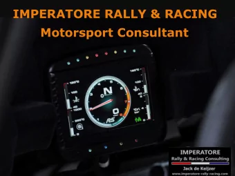 IMPERATORE RALLY &amp; RACING  Motorsport Consultant  Since 1989, I have been working within the