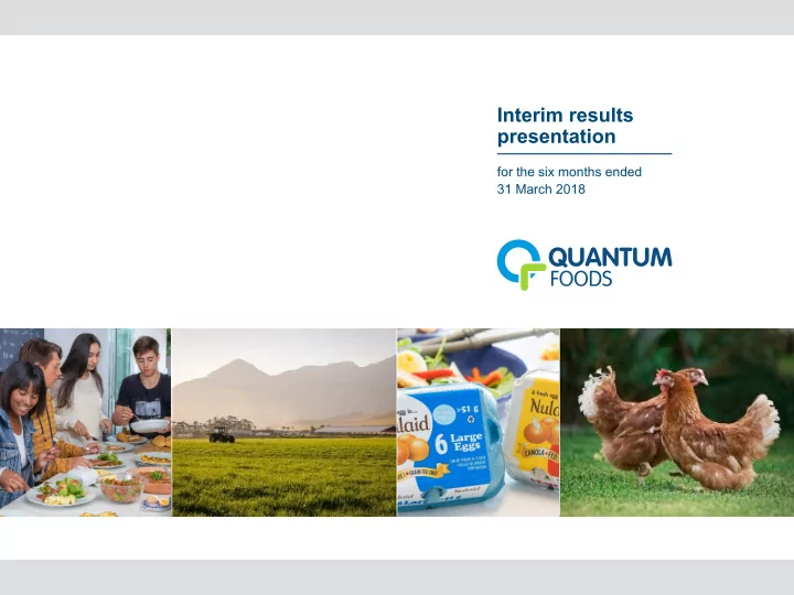 interim results presentation