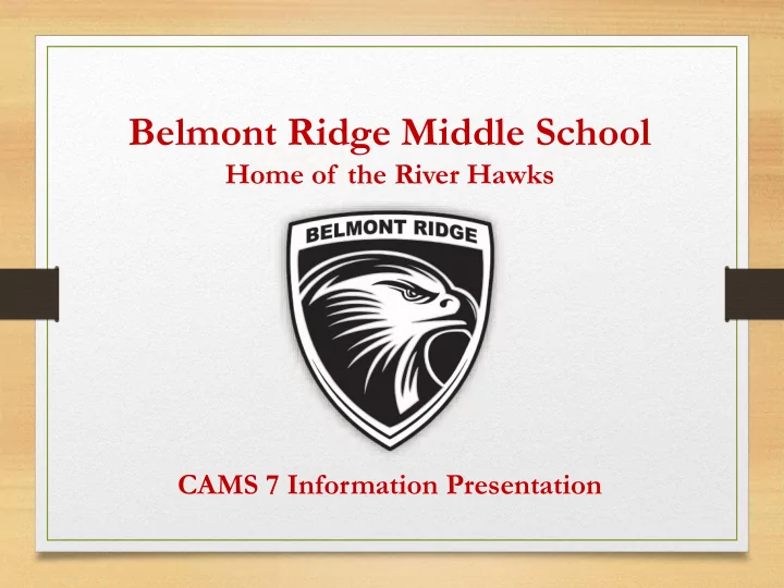 belmont ridge middle school