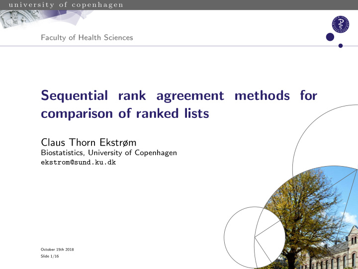 sequential rank agreement methods for comparison of