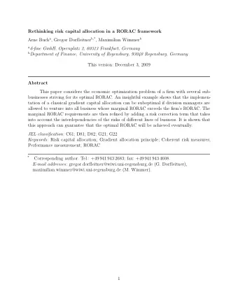 This paper considers the economic optimization problem of a firm with several sub-  businesses