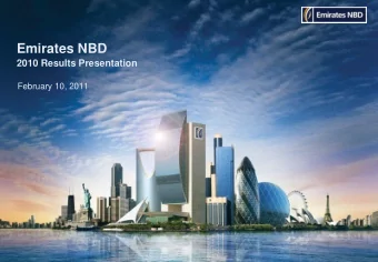 Emirates NBD  2010 Results Presentation  February 10, 2011  1  Important Information  Disclaimer