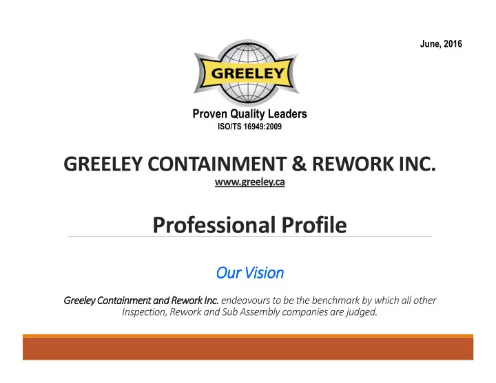 professional profile