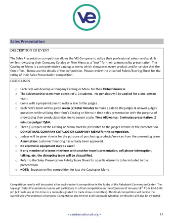 Sales#Presentation# DESCRIPTION OF EVENT