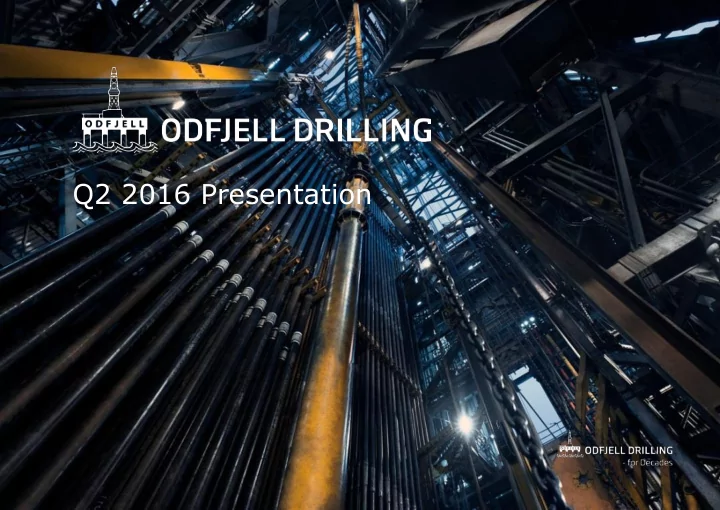 q2 2016 presentation contents highlights and material