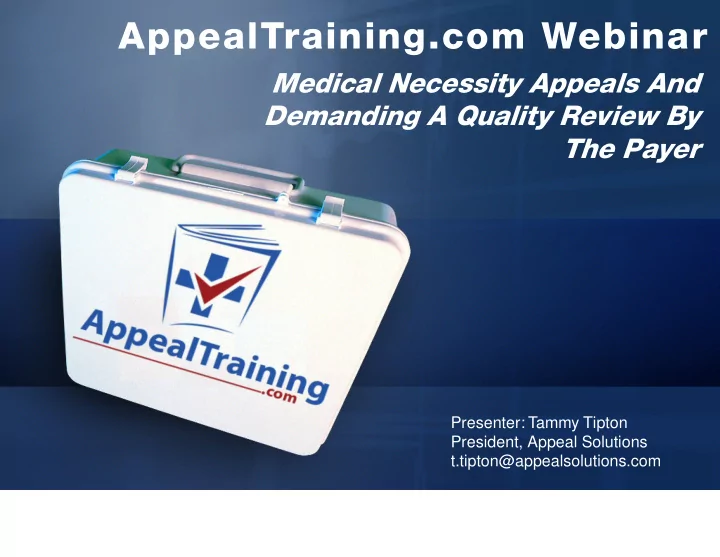appealtraining com webinar