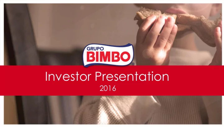 investor presentation