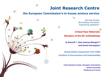 Joint Research Centre  the European Commission's in-house science service  Serving society