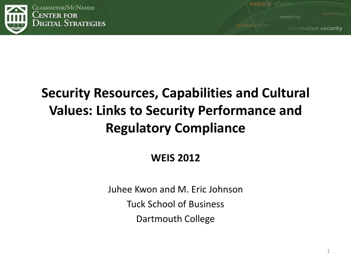security resources capabilities and cultural values links