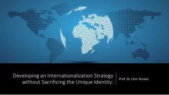 without Sacrificing the Unique Identity:  A strategic priority for governments around  the world