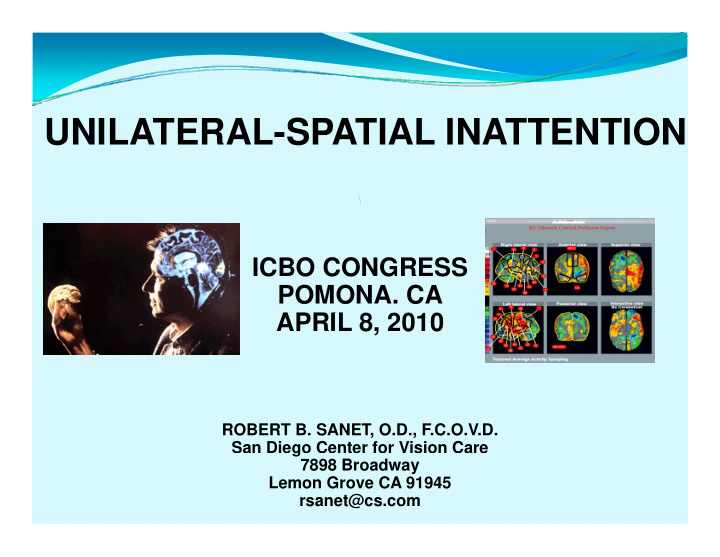 unilateral spatial inattention