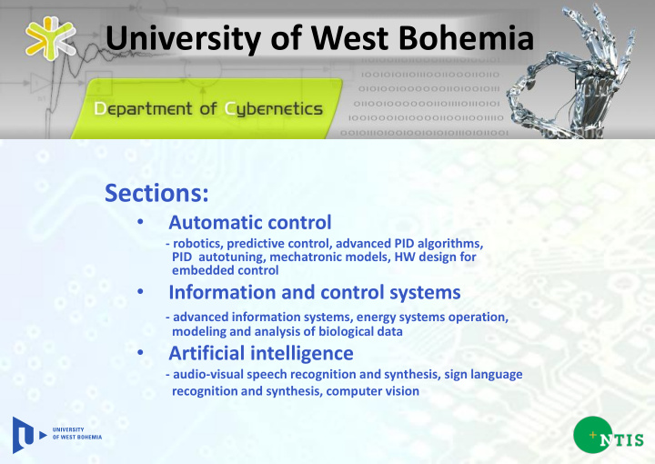 university of west bohemia
